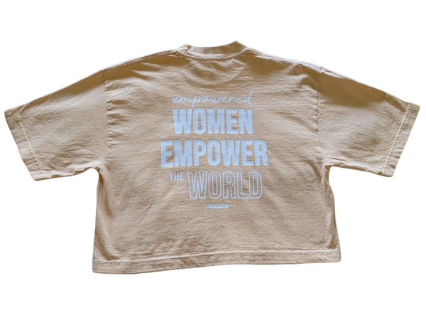 Empowered Women Crop T-shirt Cream